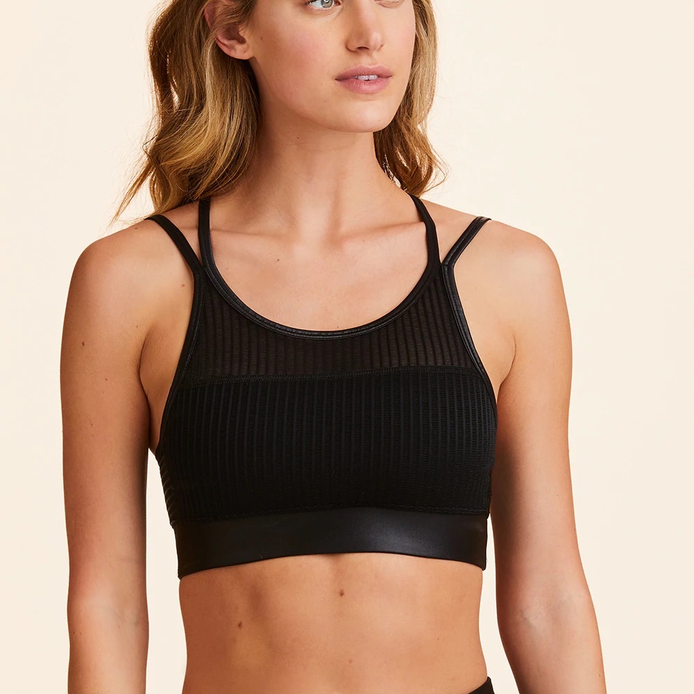 NWT Alala Mirage Cami Bra - Black - Size L